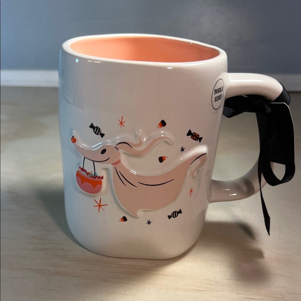 Rae Dunn White and Orange Nightmare Before Christmas Hound Halloween Mug